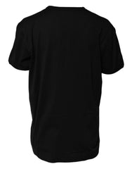 Dolce & Gabbana Black Cotton Goodluck Tee Crew Neck T-shirt - T-Shirts