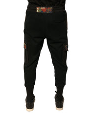 Dolce & Gabbana Black Cotton Jogger Cargo Sweatpants Pants - IT50 | L - Joggers