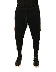 Dolce & Gabbana Black Cotton Jogger Cargo Sweatpants Pants - IT50 | L - Joggers