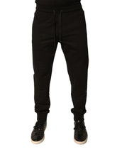 Dolce & Gabbana Black Cotton Jogger Men Sweatpants Pants - IT48 | M - Joggers