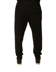 Dolce & Gabbana Black Cotton Jogger Men Sweatpants Pants - Joggers