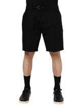Dolce & Gabbana Black Cotton Knee Length Men Bermuda Shorts - Bermudas