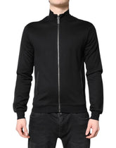 Dolce & Gabbana Black Cotton Logo Full Zip Men Bomber Jacket - IT44 | XS - Bomber Jackets
