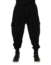 Dolce & Gabbana Black Cotton Logo Jogger Sweatpants Pants - IT56 | XXL - Joggers