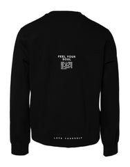 Dolce & Gabbana Black Cotton Logo Knitted Pullover Sweater - IT56 | XXL - Sweatshirts