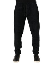 Dolce & Gabbana Black Cotton Logo Men Jogger Sweatpants Pants - IT46 | S - Sweatpants