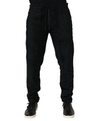 Dolce & Gabbana Black Cotton Logo Men Jogger Sweatpants Pants - IT46 | S - Sweatpants