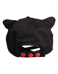 Dolce & Gabbana Black Cotton Logo Patch 6 Panels Baseball Cap Hat - 57 cm|S