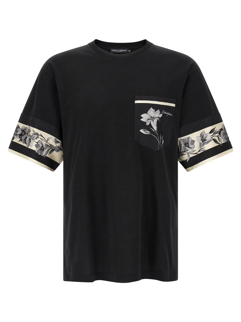 Dolce & Gabbana Black Cotton Long Sleeve T-Shirt