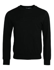 Dolce & Gabbana Black Cotton Long Sleeves Sweatshirt Sweater - IT44 | XS - Sweatshirts