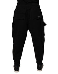 Dolce & Gabbana Black Cotton Men Cargo Jogger Sweatpants Pants - Joggers