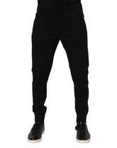Dolce & Gabbana Black Cotton Men Jogger Sweatpants Pants - IT46 | S - Joggers