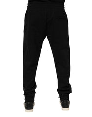 Dolce & Gabbana Black Cotton Men Jogger Sweatpants Pants - Joggers