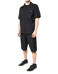 Dolce & Gabbana Black Cotton Men Pajama Set Sleepwear - Pajamas