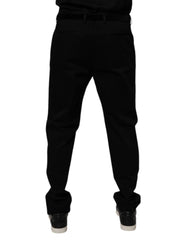 Dolce & Gabbana Black Cotton Men Skinny Dress Formal Pants - IT54 | XL - Trousers