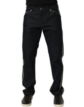 Dolce & Gabbana Black Cotton Mid Waist Classic Men Denim Jeans - IT48 | M