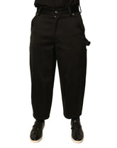 Dolce & Gabbana Black Cotton Mid Waist Cropped Pants - IT44 | XS - Trousers