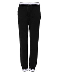Dolce & Gabbana Black Cotton Mid Waist Jogger Pants - IT38 | XS - Joggers