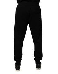 Dolce & Gabbana Black Cotton Mid Waist Jogger Sweatpants Pants - IT48 | M - Joggers