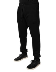 Dolce & Gabbana Black Cotton Mid Waist Jogger Sweatpants Pants - Joggers