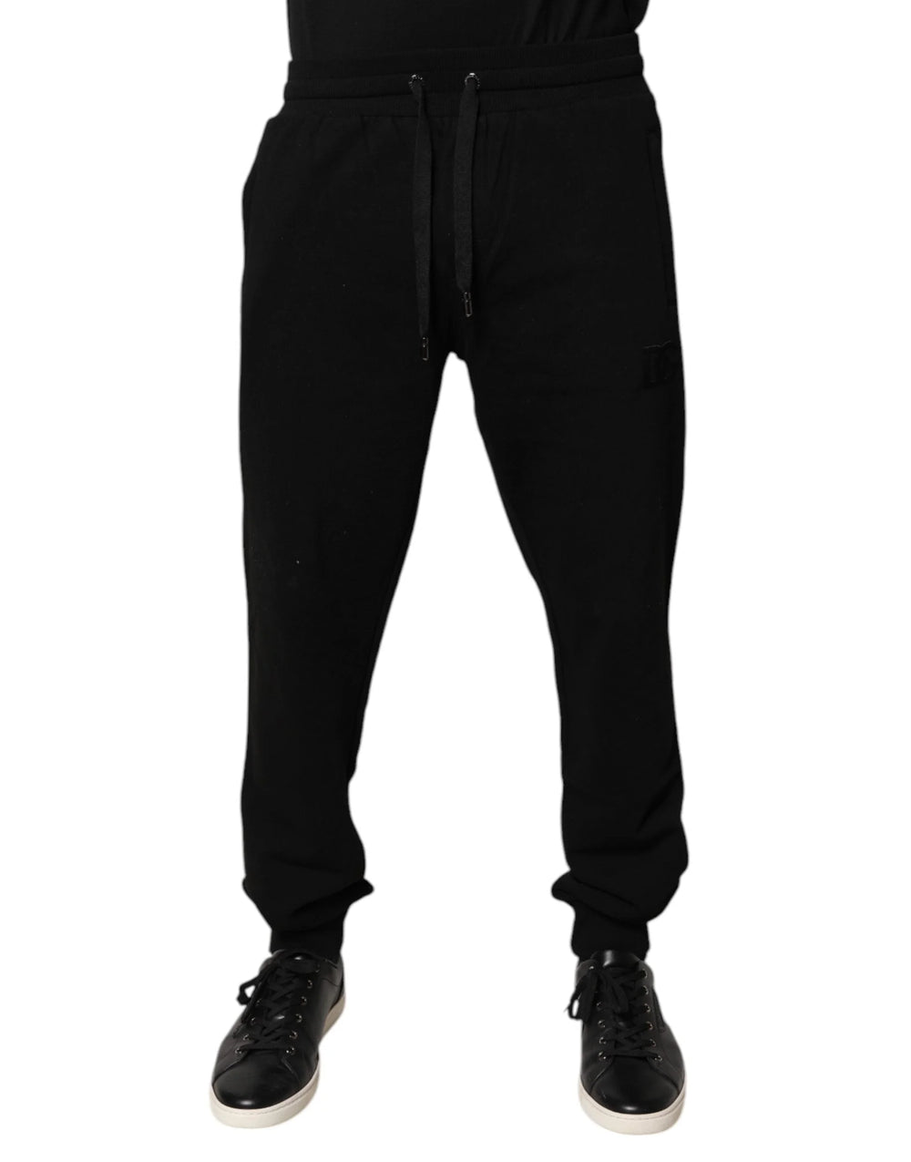 Dolce & Gabbana Black Cotton Mid Waist Jogger Sweatpants Pants - Joggers