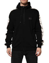 Dolce & Gabbana Black Cotton Plaque Track Cardigan Sweater - IT44 | XS - Cardigans