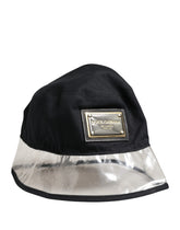 Dolce & Gabbana Black Cotton Plastic Fisherman Bucket Capello Hat - 59 cm|L - Bucket Hats