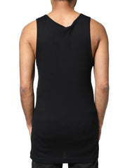 Dolce & Gabbana Black Cotton Rip Style Sleeveless Men Tank T-shirt - IT52 | XL - Tank Tops