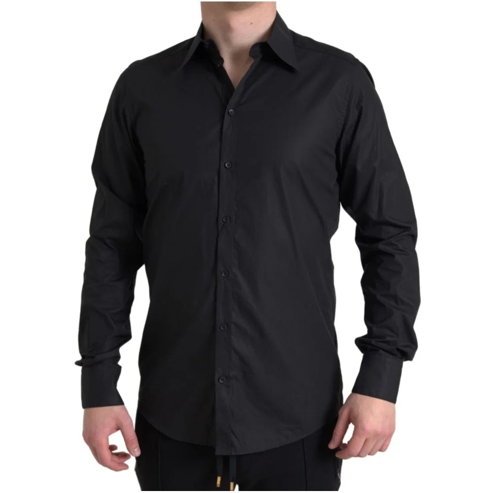 Dolce & Gabbana Black Cotton Shirt - 40 - Shirts