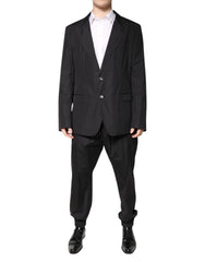 Dolce & Gabbana Black Cotton Single Breasted 2 Piece Suit - IT58 | 3XL - Suits