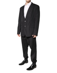 Dolce & Gabbana Black Cotton Single Breasted 2 Piece Suit - IT58 | 3XL - Suits