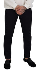 Dolce & Gabbana Black Cotton Skinny Casual Denim Jeans - IT48 | M - Jeans