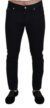 Dolce & Gabbana Black Cotton Skinny Casual Denim Jeans - IT48 | M - Jeans