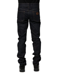 Dolce & Gabbana Black Cotton Skinny Denim Men Jeans - IT46 | S