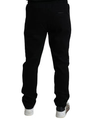 Dolce & Gabbana Black Cotton Skinny Jogger Sweatpants Pants - IT44 | XS - Joggers