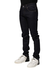 Dolce & Gabbana Black Cotton Skinny Men Denim Jeans - IT44 | XS - Jeans