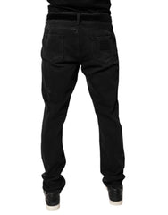 Dolce & Gabbana Black Cotton Skinny Men Denim Jeans - IT52 | XL - Jeans