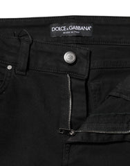 Dolce & Gabbana Black Cotton Skinny Mid Waist Denim Jeans - IT38 | XS - Jeans