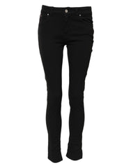 Dolce & Gabbana Black Cotton Skinny Mid Waist Denim Jeans - IT38 | XS - Jeans