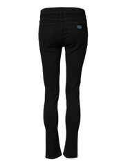 Dolce & Gabbana Black Cotton Skinny Mid Waist Denim Jeans - IT38 | XS