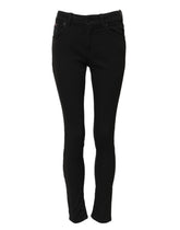 Dolce & Gabbana Black Cotton Skinny Mid Waist Denim Jeans - IT38 | XS - Jeans