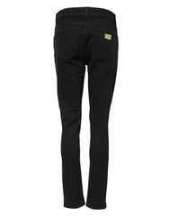 Dolce & Gabbana Black Cotton Skinny Mid Waist Denim Jeans - IT42|M - Jeans