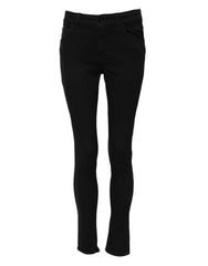 Dolce & Gabbana Black Cotton Skinny Mid Waisted Denim Jeans - IT38 | XS - Jeans