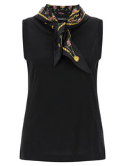 Dolce & Gabbana Black Cotton Sleeveles T-Shirt - IT42