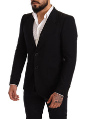 Dolce & Gabbana Black Cotton Slim Fit Coat Jacket Blazer - IT48 | M - Sport Jackets