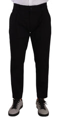 Dolce & Gabbana Black Cotton Stretch Chinos Trouser Jeans - IT48 | M - Jeans
