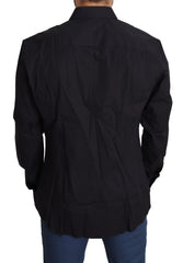 Dolce & Gabbana Black Cotton Stretch Dress SICILIA Shirt - IT38 | XS - Shirts