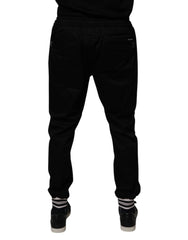 Dolce & Gabbana Black Cotton Stretch Jogger Sweatpants Pants - IT50 | L - Joggers