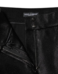 Dolce & Gabbana Black Cotton Stretch Lurex Thread Skinny Pants - IT40|S - Jeans