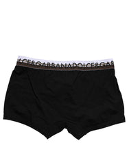 Dolce & Gabbana Black Cotton Stretch Regular Boxer Underwear - IT3 | XS - Boxer Briefs